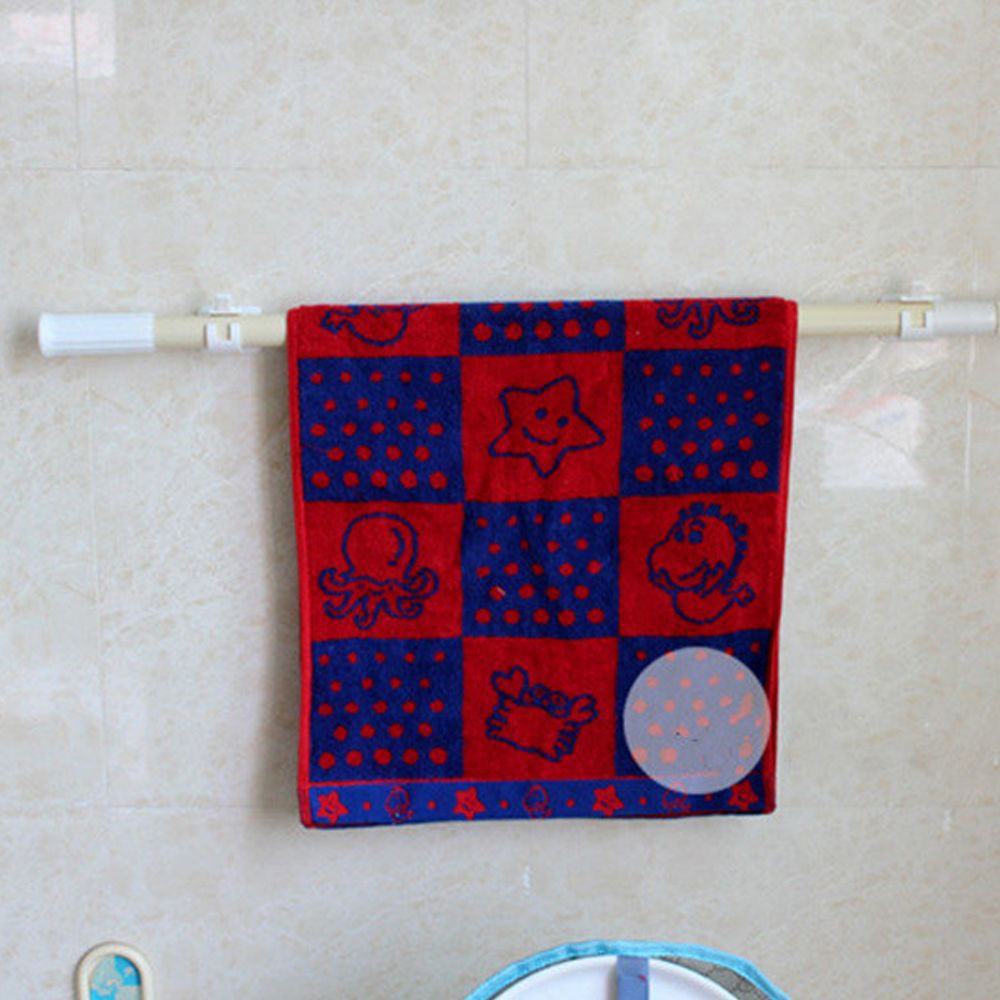 Set 2 kẹp nhựa cố định thanh treo rèm cửa tự dán tiện dụng