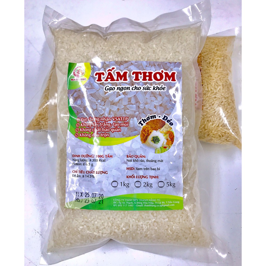 1kg Gạo Tấm Thơm Sạch - Gạo Gãy Nấu Cơm Tấm Dẻo Ngon, Nấu Cháo Cho Bé - Gạo Sạch Thanh Hằng