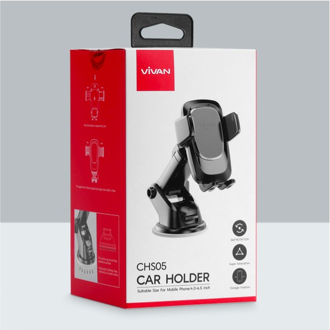 Giá Đỡ Điện Thoại Xe Hơi Ô Tô VIVAN CHS05 Phù Hợp Điện Thoại 4.0-6.5 inch Xoay 360 Độ Chắc Chắn Chống Rung Lắc | BigBuy360 - bigbuy360.vn