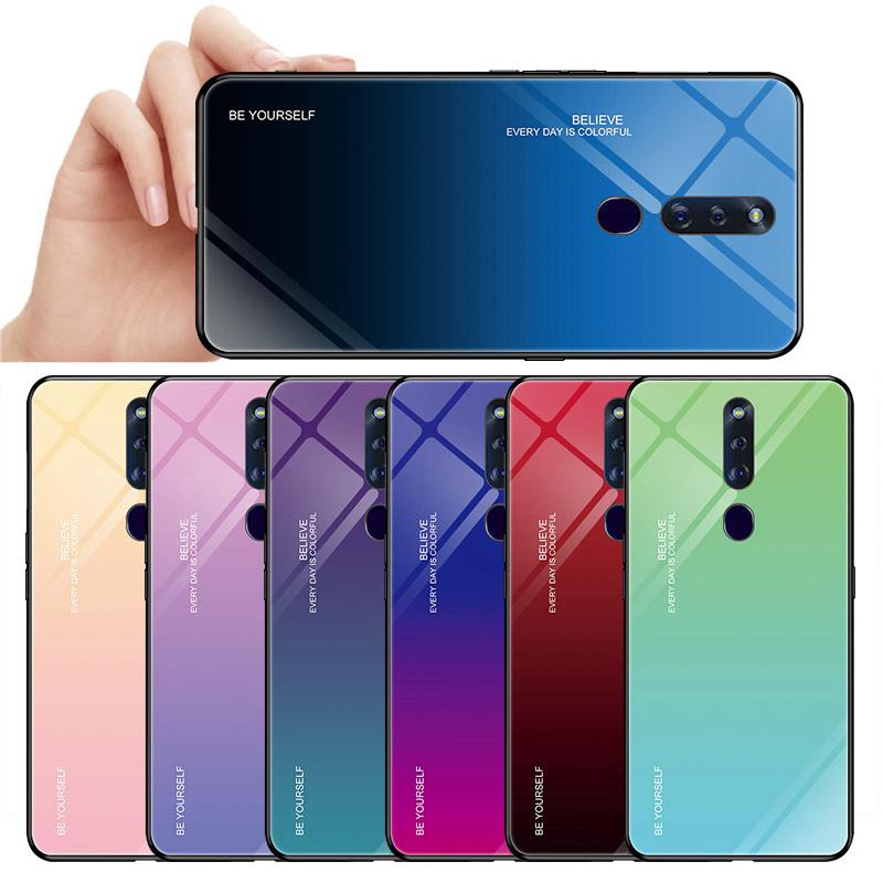 Ốp điện thoại kính gradient sang trọng cho OPPO A9 A5 2020 F11