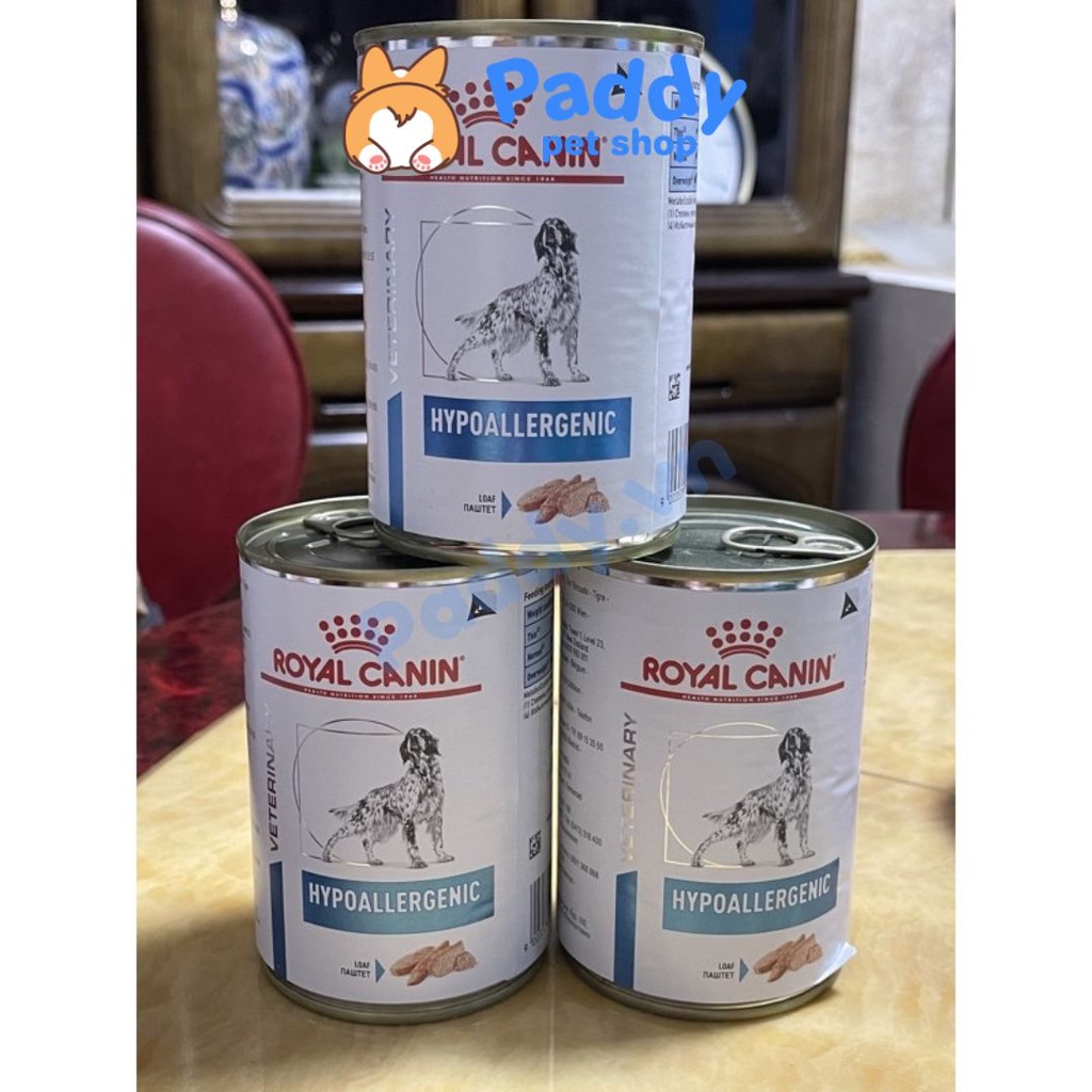 Pate Royal Canin Hypoallergenic Dog Cho Chó Bị Dị Ứng (Lon 400g)