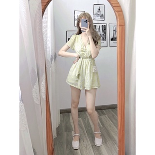 Jumsuit hoa chéo ngực