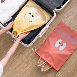 Túi rút dây đựng giày chống thấm nước chống bụi in họa tiết hoạt hình tiện dụng cho du lịch 