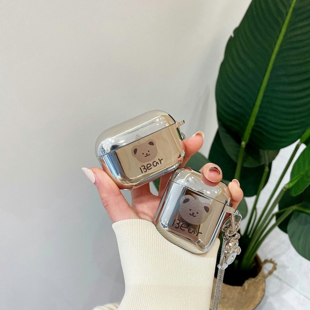 Case airpods kèm móc gấu siêu cute