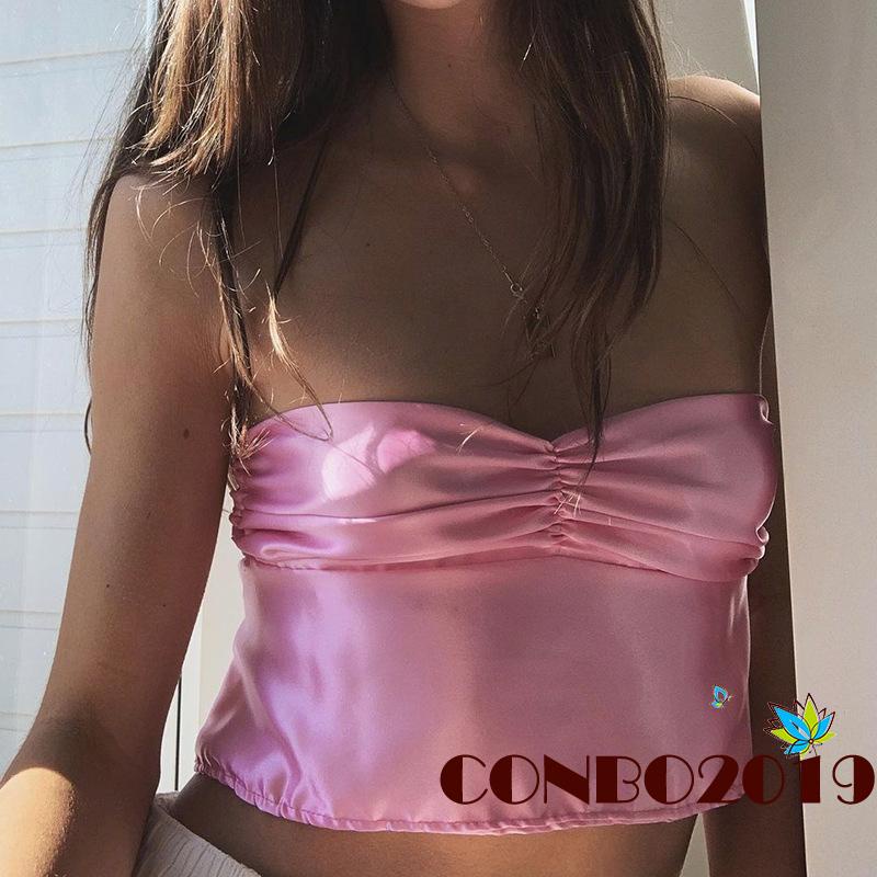 Áo Crop Top Không Tay Hở Lưng Gợi Cảm Cho Nữ