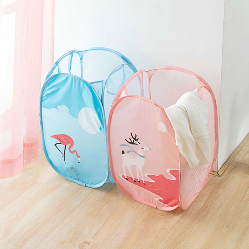 Rổ lưới lớn bỏ đồ giặt hoặc đựng đồ chơi họa tiết tươi sáng