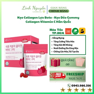 Kẹo Collagen Lựu Boto - Kẹo Dẻo Gummy Collagen Vitamin C Hàn Quốc