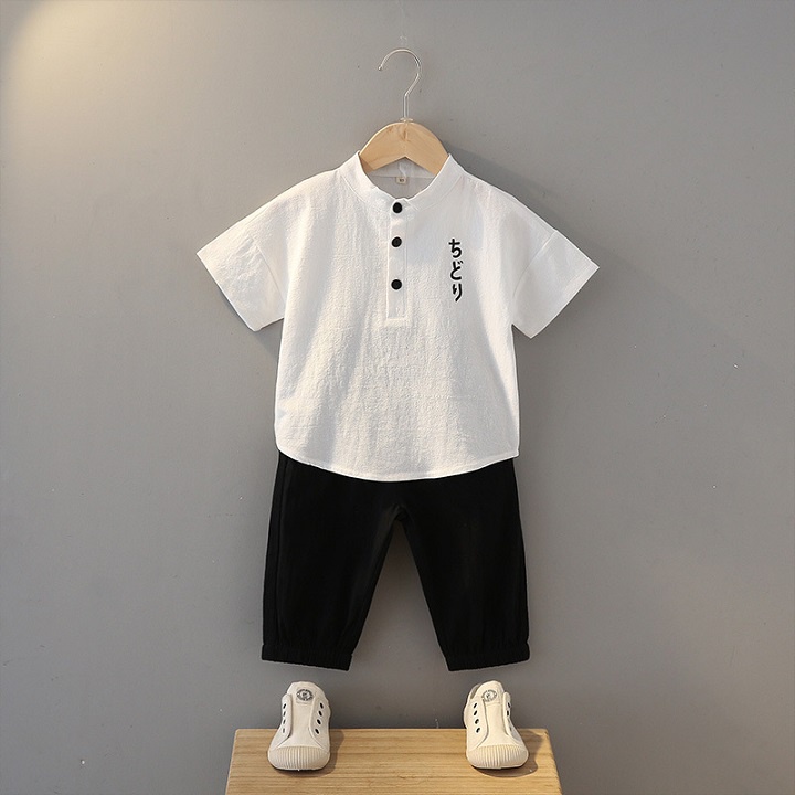 Quần Áo Bé Trai Habi Fashion HB2214 Chất Liệu Đũi Dễ Thương Cho Bé 8-27Kg