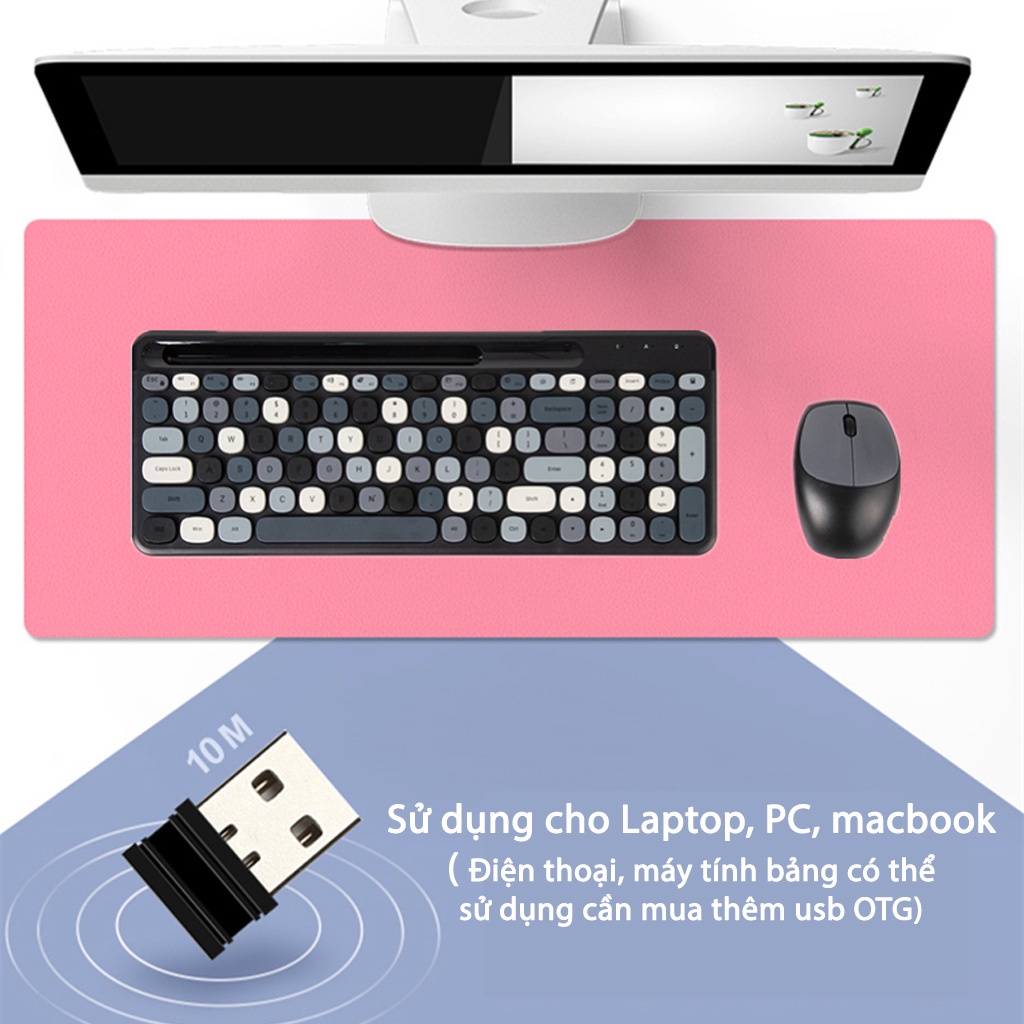 Bàn phím và chuột không dây 2.4 ghz Mofii Skyscraper 888 cho điện thoại, ipad, laptop, macbook, tivi siêu đẹp
