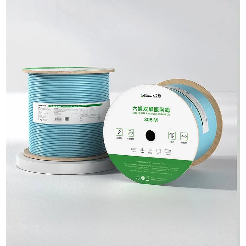 Cáp từ xa S / FTP CAT6 Version 0.58mm Pure Copper Wire Core 23AWG UGREEN 70317 NW124