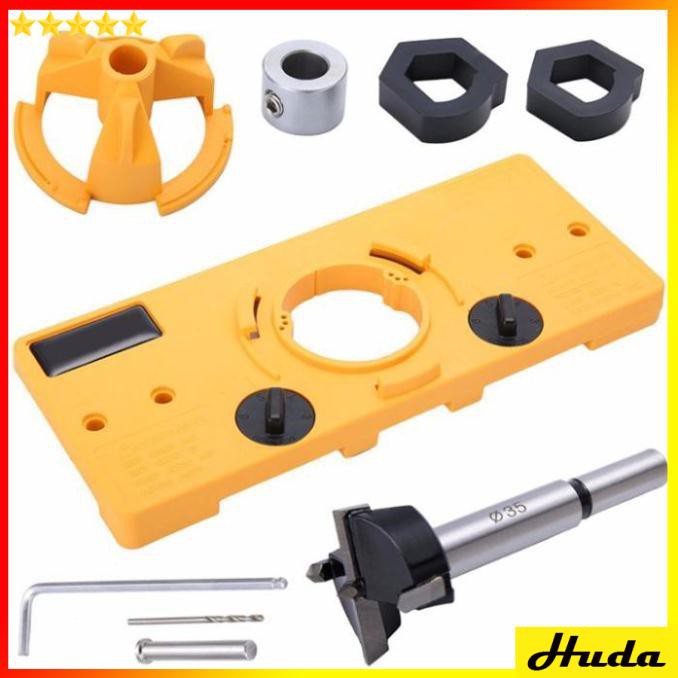 Bộ cữ khoan bản lề bật, Dụng cụ định vị khoan lỗ lắp bản lề giảm chấn - đồ làm mộc