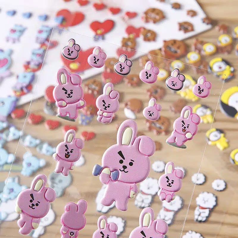 Gs Sticker Dán Trang Trí Hình Nhân Vật Bt21 Xinh Xắn