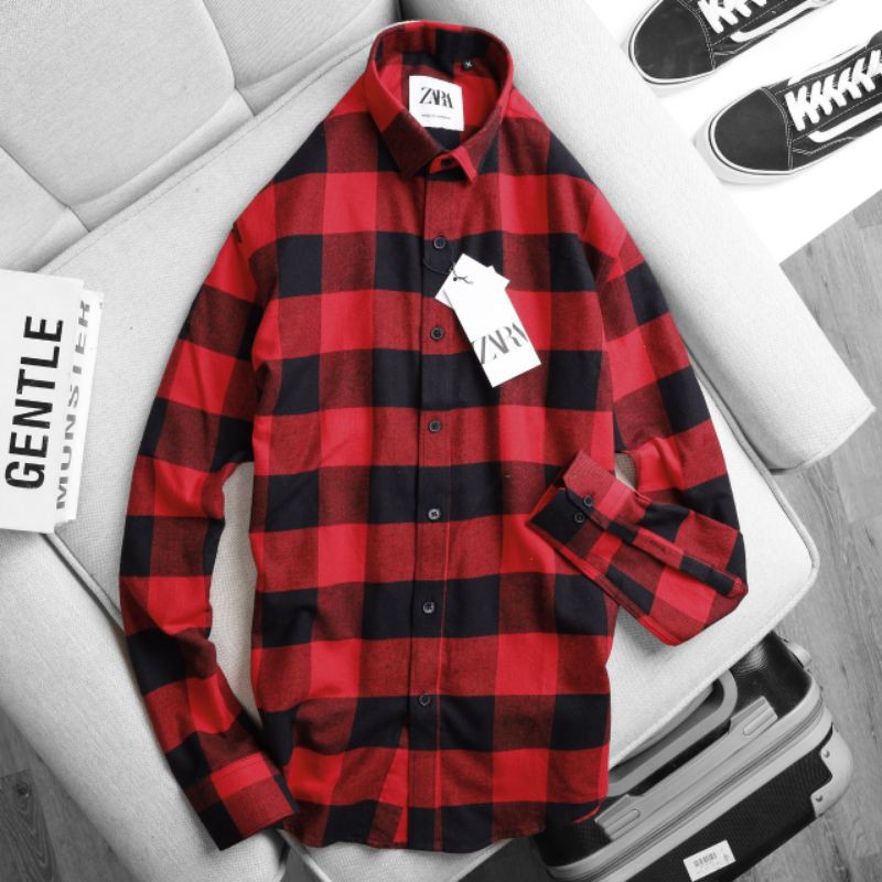 [size to 50-110kg] Áo sơ mi nam dài tay cotton KATE sọc caro | BigBuy360 - bigbuy360.vn