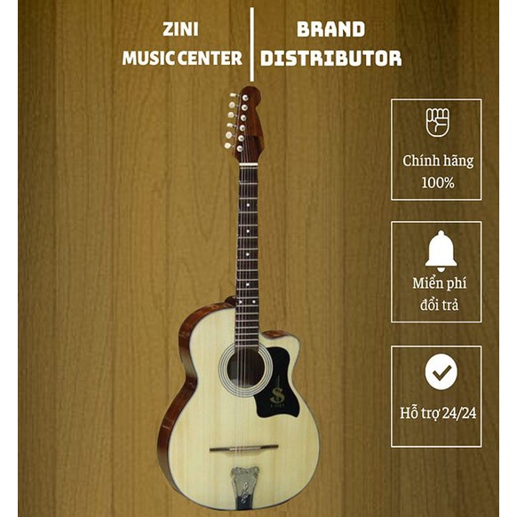 Đàn guitar tân cổ gỗ thịt giá rẻ chính hãng S Việt mã C02 - Chất lượng & Chính hãng