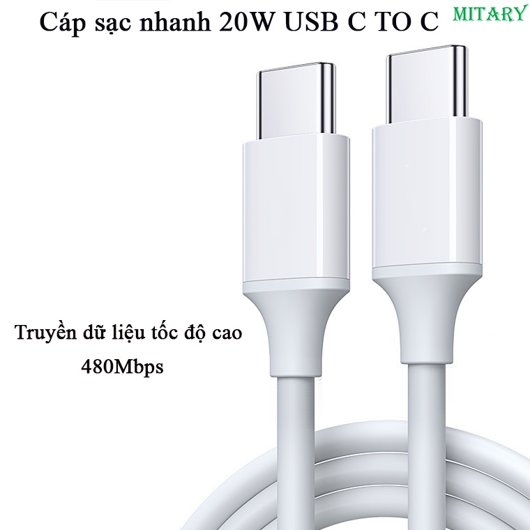 [BH 12 tháng 1 đổi 1] Bộ sạc nhanh PD 20W siêu nhỏ gọn cho điện thoại  Android ,SS