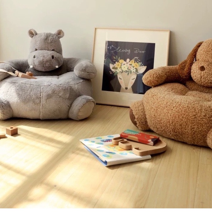 Ghế bệt thú bông hình gấu , ghế tựa lưng hình thú siêu cute size 60x60 ( có video thật )