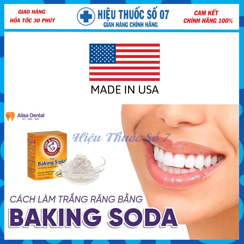 Baking Soda / Bột Baking Soda Làm Trắng Răng, Làm Bánh, Tẩy Tế Bào Chết, Khử Mùi Hôi 454g