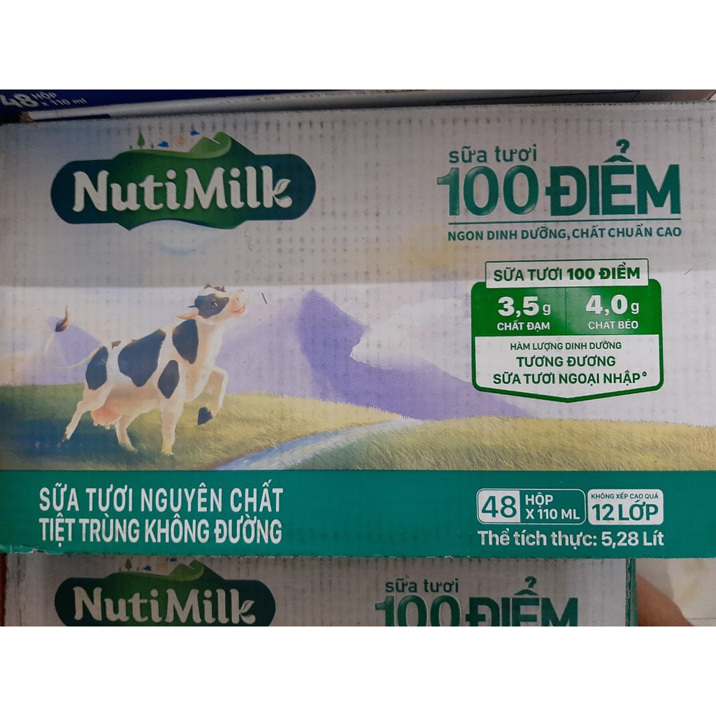 Sữa  Nutimilk  Hộp 180ml 1 thùng( Đủ Vị)