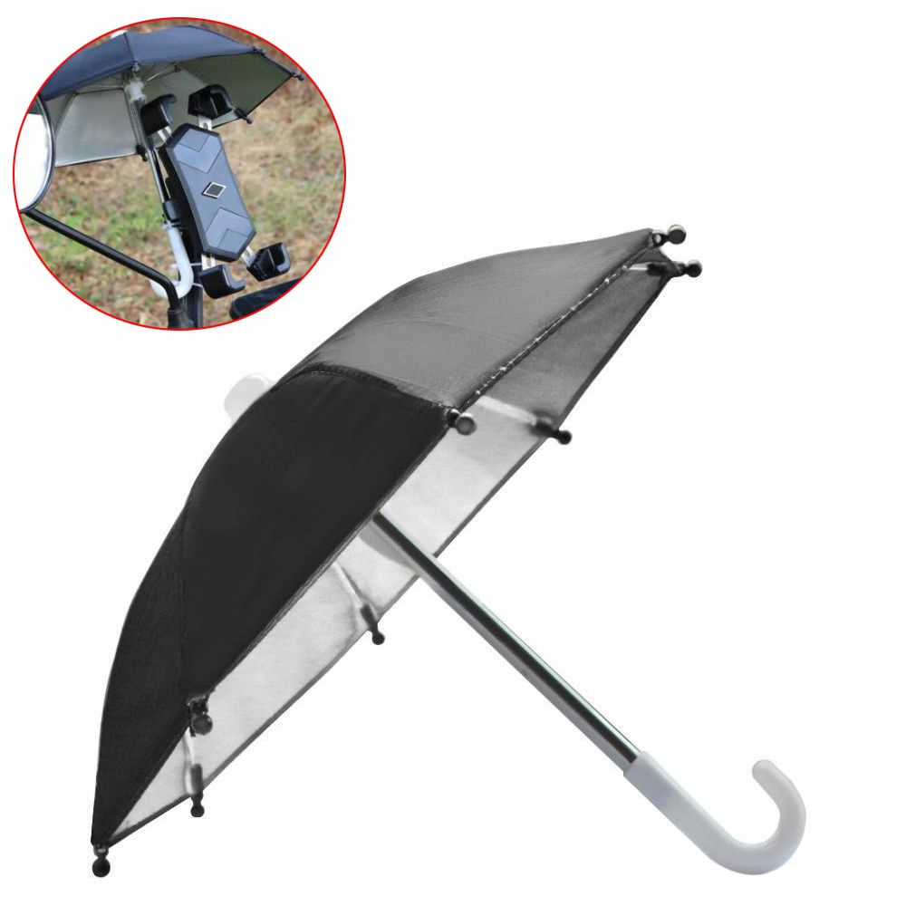 Dù che nắng / mưa chống thấm nước gắn giá đỡ điện thoại kích thước nhỏ gọn tiện dụng cho xe đạp / xe máy