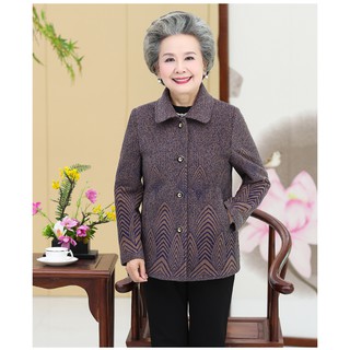 Áo khoác dạ cho người già cổ bẻ