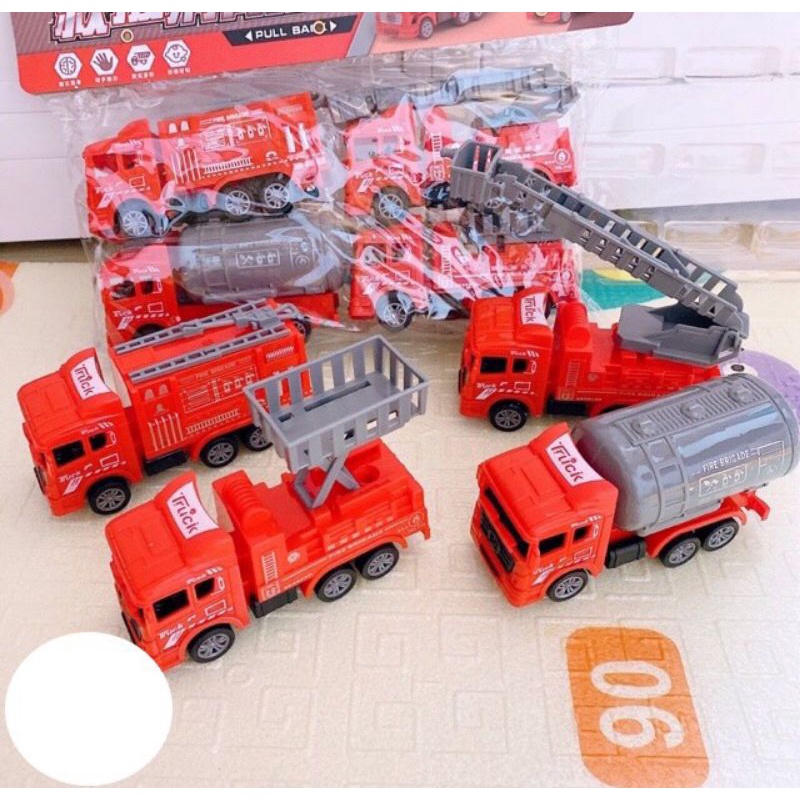 Túi đồ chơi 4 xe cứu hỏa