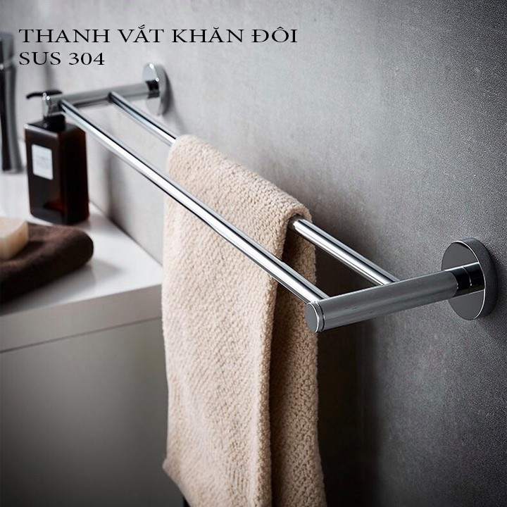 Giá treo khăn tắm Inox SUS 304 – Thanh vắt khăn phòng tắm