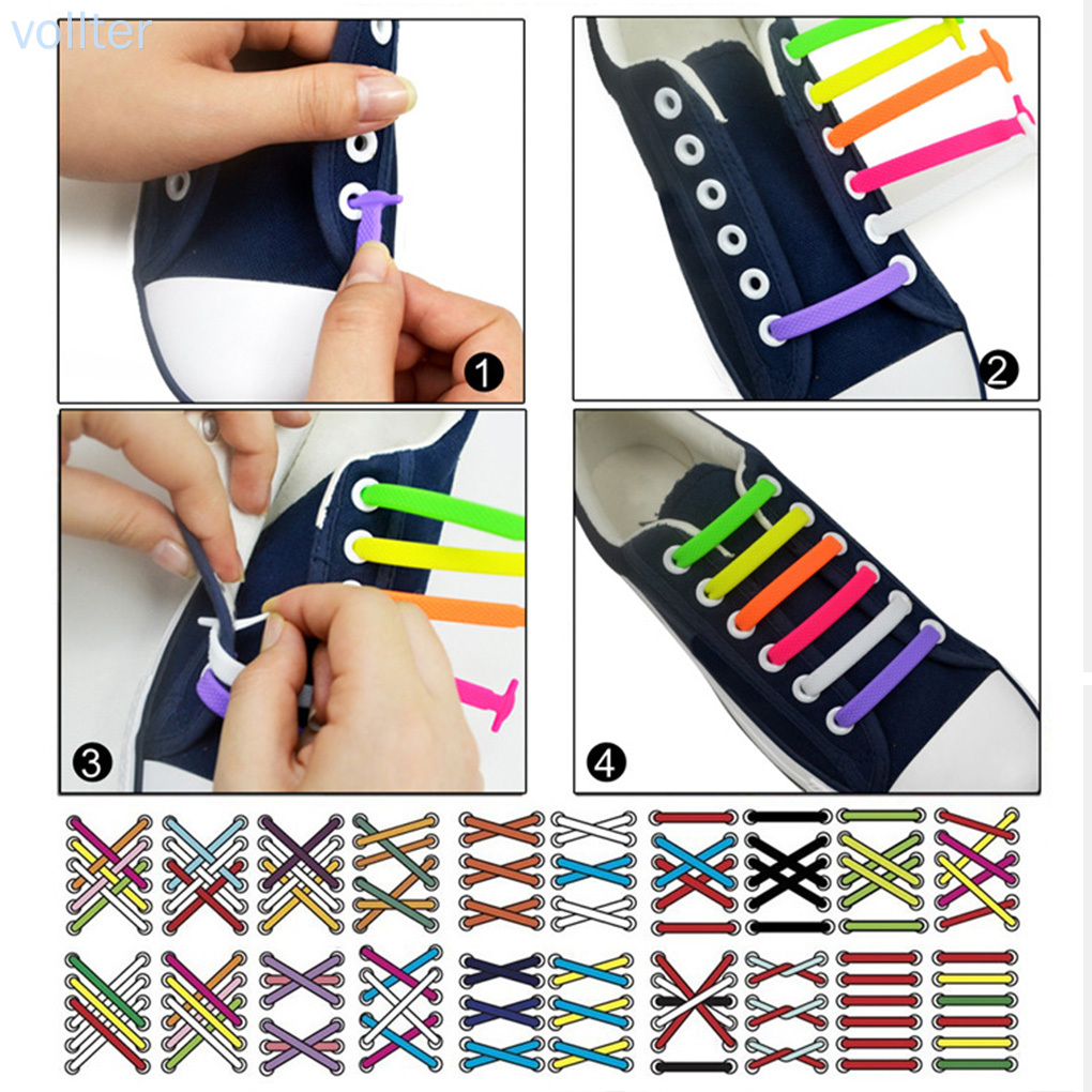 Set 16 Dây Giày Không Cần Buộc Tiện Lợi