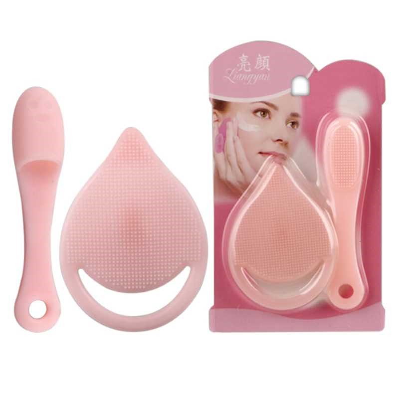 Combo miếng silicon rửa mặt tạo bọt Hàn Quốc massage nhẹ dịu, hạn chế mụn đầu đen