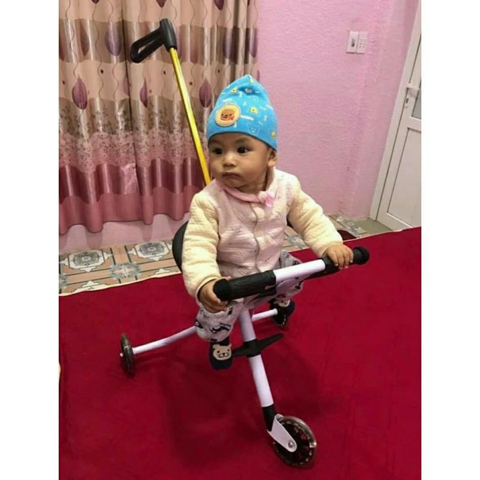 Xe đẩy 3 bánh/5 bánh gấp gọn + giỏ đồ