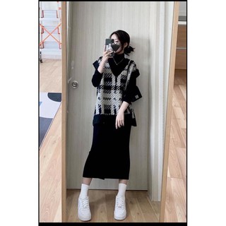 Váy Len Cổ Lọ Dáng Dài