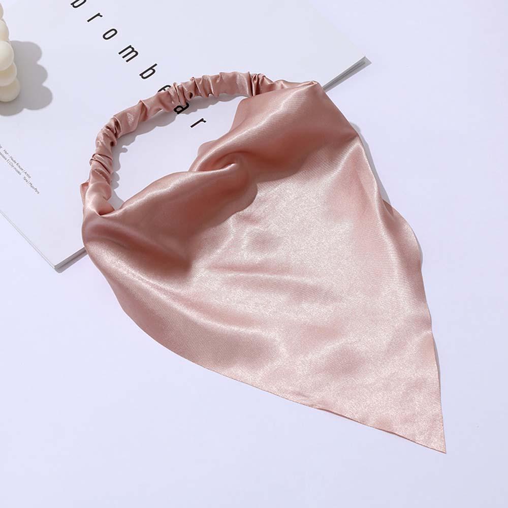 Băng Đô Cài Tóc Lụa Satin Hình Tam Giác Lấp Lánh