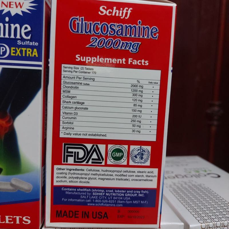 Viên uống hỗ trợ xương khớp Glucosamine Extract 2000mg Mỹ 100 viên