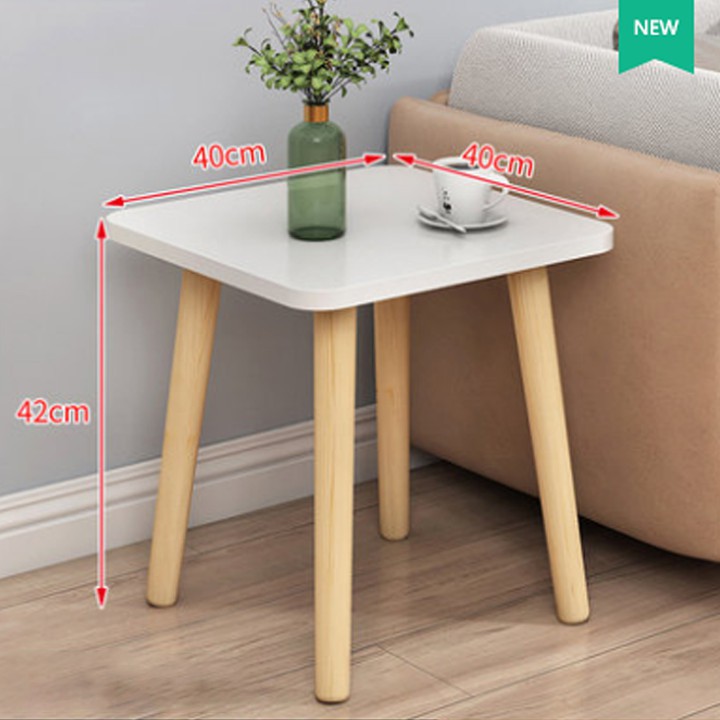 Bàn trà sofa/cafe ngồi bệt hình vuông chân gỗ sồi hiện đại kích thước 40,50 và 60cm.