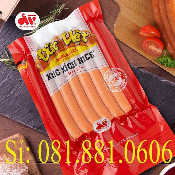 SIÊU KHUYẾN MÃI Gói 8 cây Xúc xích NICE, Sản phẩm mới của Đức Việt, FREE SHIP 081 881 0606