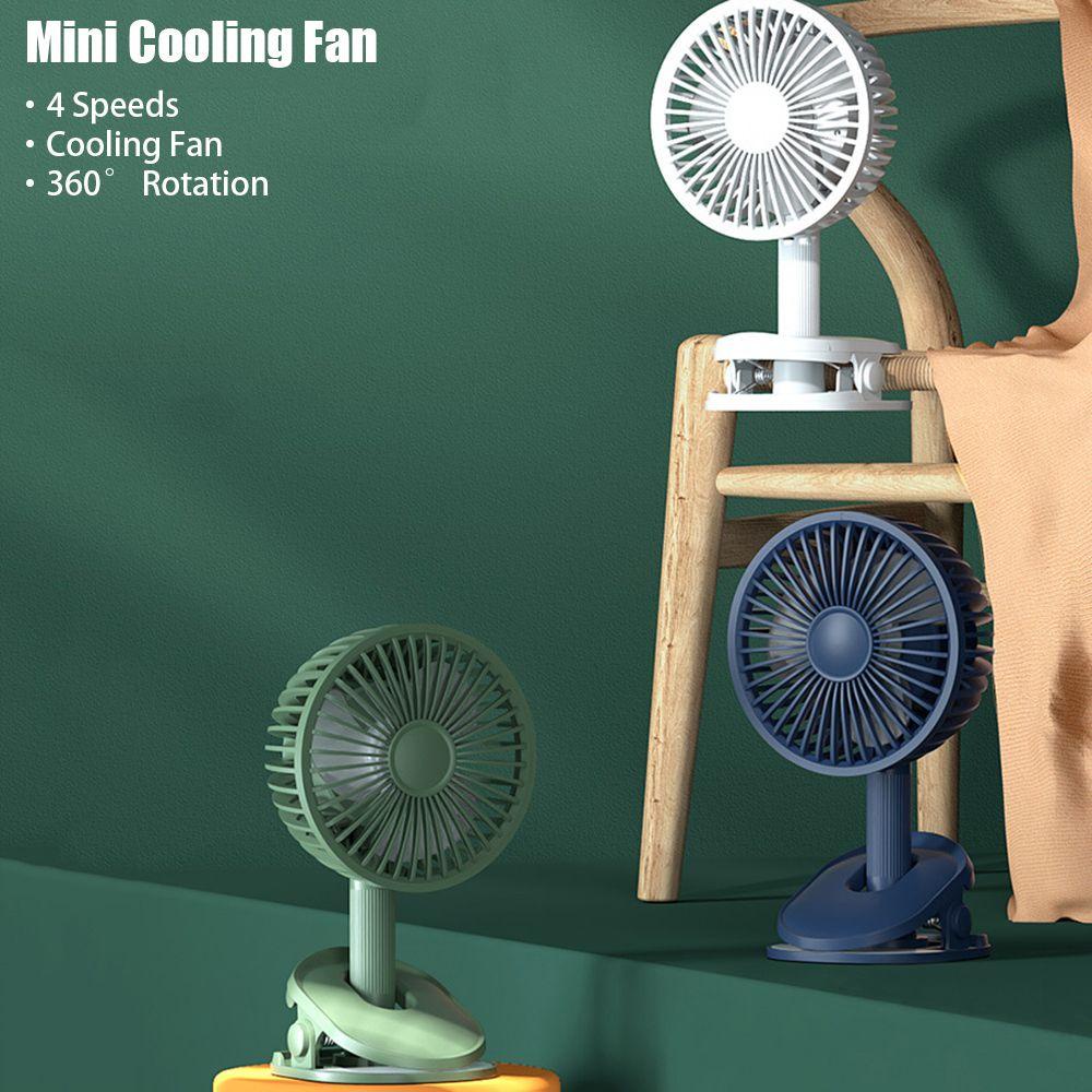 Myrongvn Quạt Kẹp Xe Đẩy Em Bé 360° Đầu Lắc Tự Động Siêu Yên Tĩnh Chất Lượng Cao