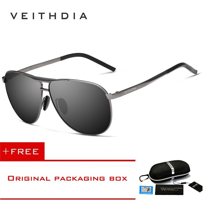 Kính mát phân cực kiểu râm đi nắng vintage VEITHDIA cho nam