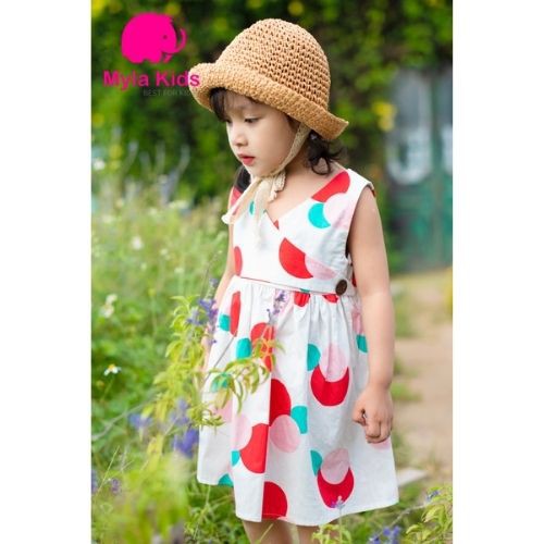 [ HÀNG CÓ SẴN] Đầm bé gái 8 tháng- 35kg - Myla Kids- chất liệu cotton