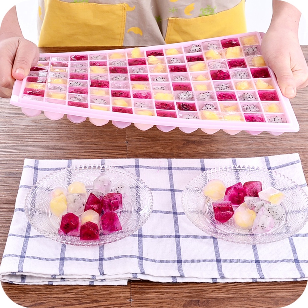 Khay đá nhựa viên nhỏ BẢN TO 96 viên tiện lợi