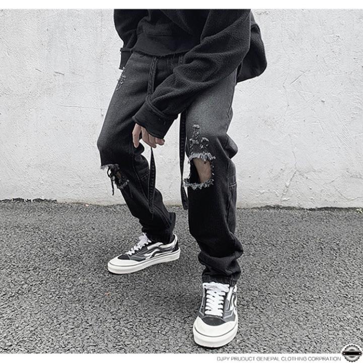 Free Ship Quần Jean Baggy nam rách gối, quần jean nam dây đai  phong cách street style cá tính dành cho GenZ | BigBuy360 - bigbuy360.vn