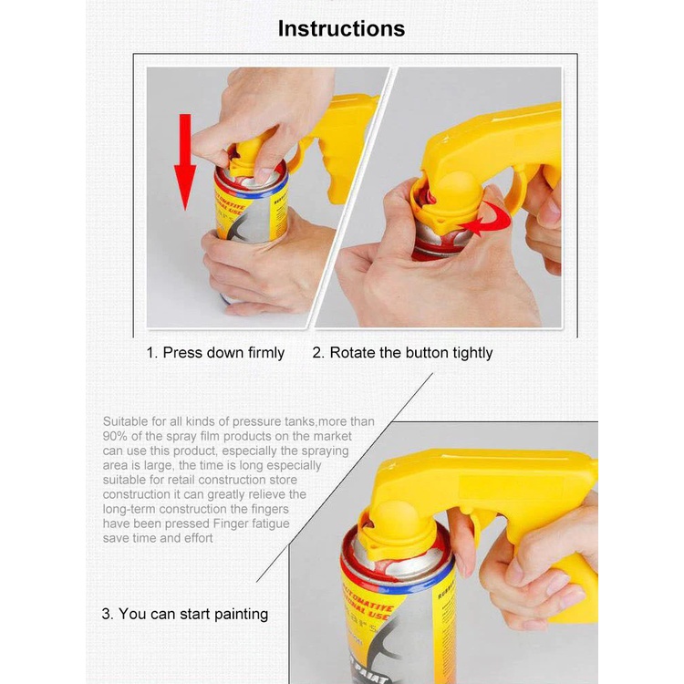 Tay Cầm Bình Xịt Phun Sơn Tiện Lợi - Thiết Bị Hỗ Trợ Phun Sơn Chuyên Nghiệp