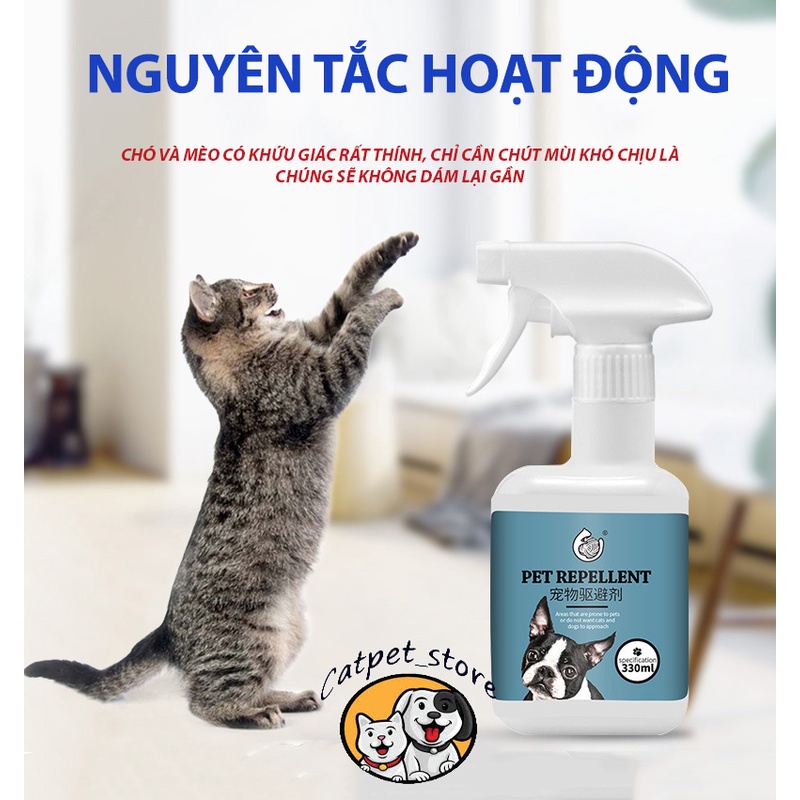 Xịt xua đuổi chó mèo,xịt xua đuổi thú cưng PET REPELLENT,ngăn chó mèo của bạn cắn phá đồ đạc, chó mèo tránh xa