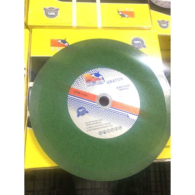 5 Viên Đá Cắt Sắt, INOX Xanh Cá Heo 350mm và 5 viên đá cắt 355 hải dưng xanh