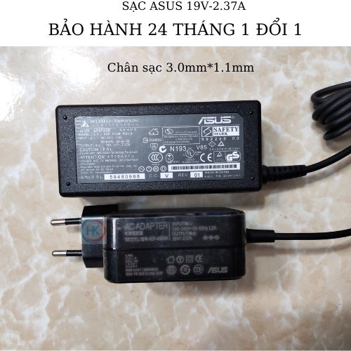 ▀ Sạc Laptop asus 19V-3.42A/2.37A chân nhỏ 3.0mmx1.1mm Asus UX31E, UX21E K401J-E1 K401L K401U K441 K441U F441S X200 ▀ 🄿
