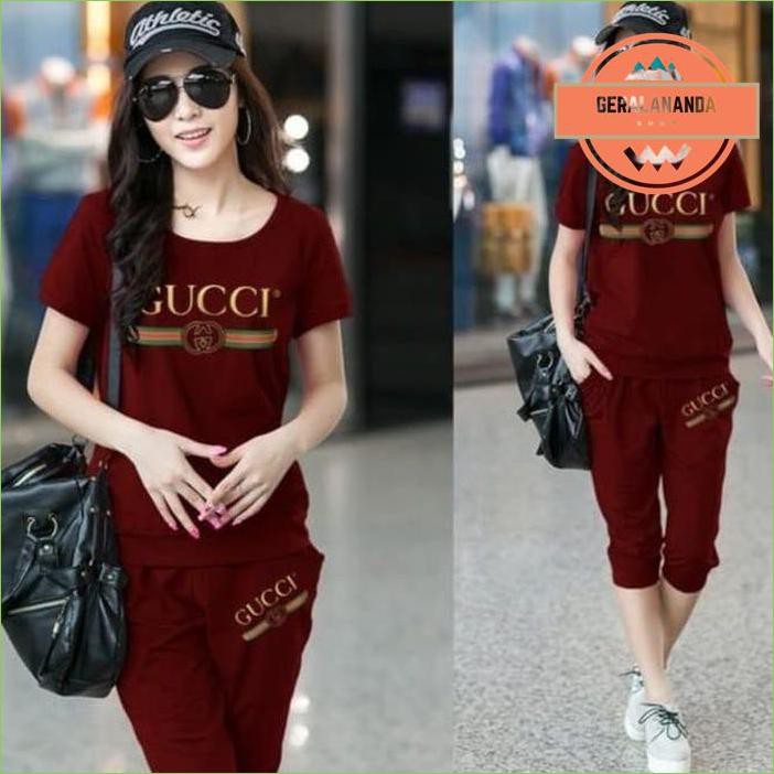 Set Áo Sơ Mi + Quần Dài Gucci Cho Nữ