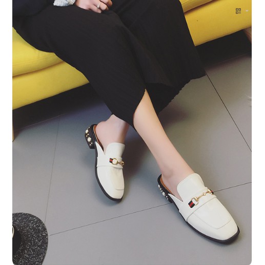 Sục Nữ Gót Hột Ngọc 3 Phân A3 da bóng siêu hot 2019 Tag Dây Xích sang chảnh