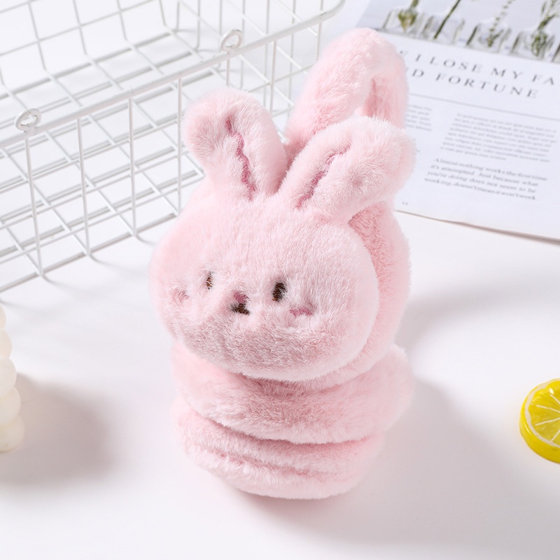 Chụp Tai Thỏ Bông Dày Mềm Mại Giữ Ấm Mùa Đông Thời Trang Cá Tính Hoạt Hình