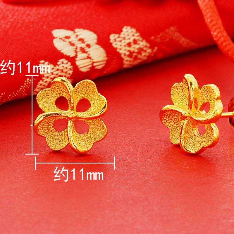 Bông Tai Mạ Vàng 24K Hình Vương Miện Thời Trang