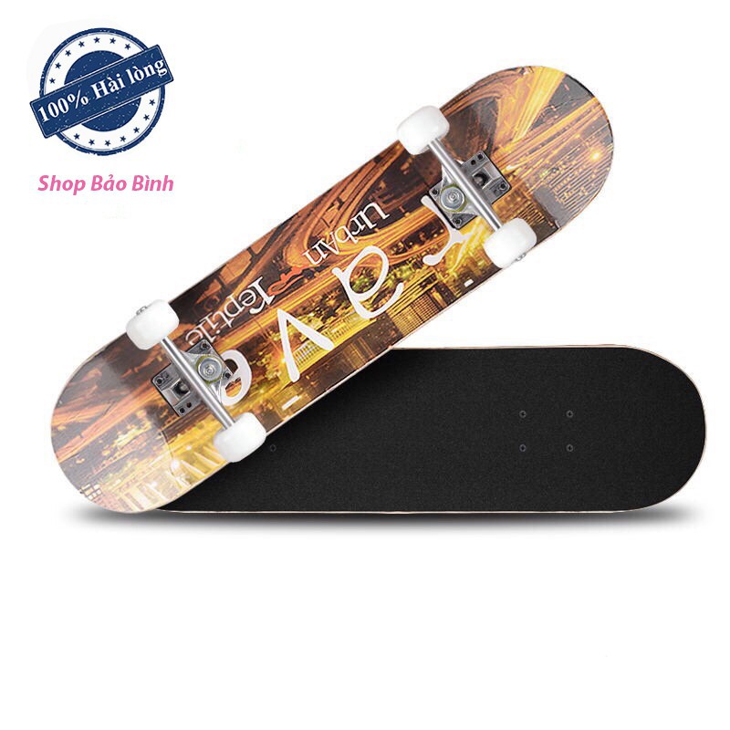 Ván trượt thể thao  ván trượt skateboard gỗ 80*25 vt002