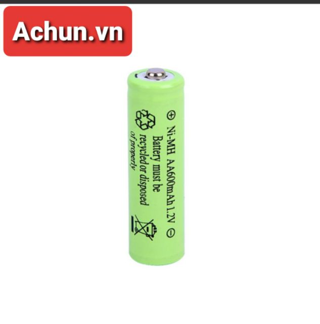 PIN SẠC Ni-MH AA600mAh - 1.2V/1.5V kích thước 44x10mm