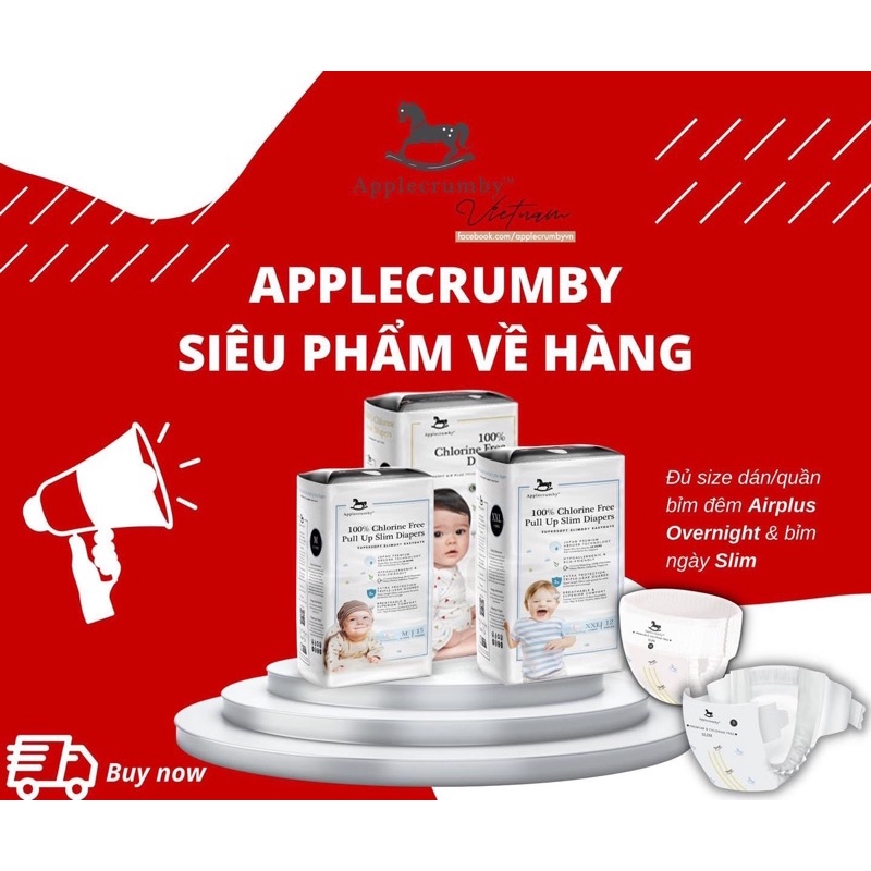 CHÍNH HÃNG BỈM APPLECRUMBY DÓNG SLIM BẢN 2021 SIÊU MỀM MỎNG M15/L14/XL13/XXL12